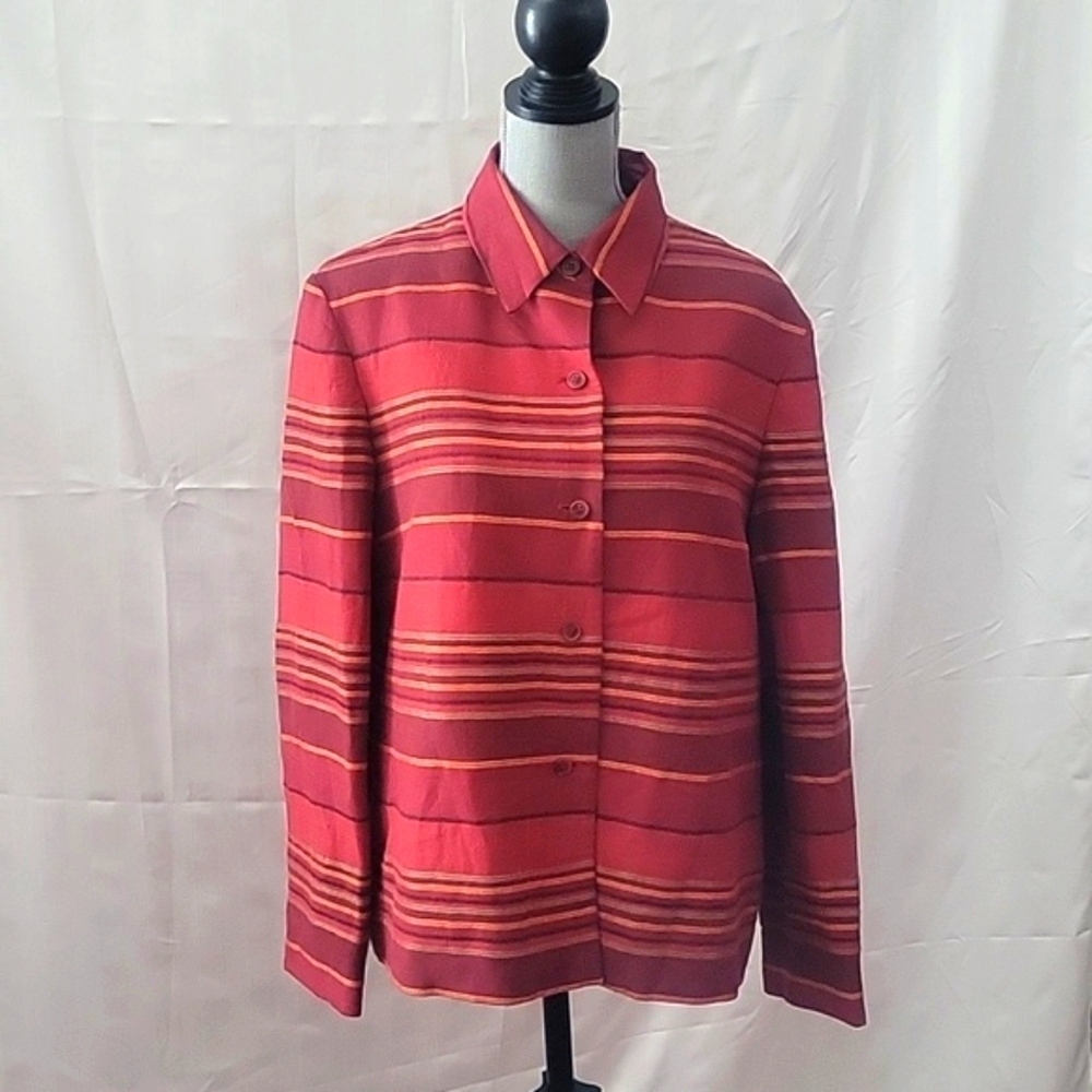 RENA ROWAN Brick Red Designer Jacket, Size: 14